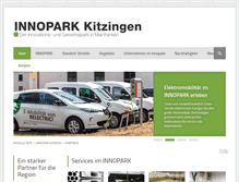 Tablet Screenshot of innopark-kitzingen.de